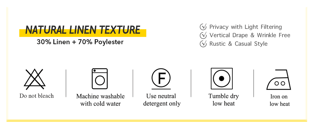 Natural Linen Curtains 84 inch Long 2 Panels Set, Grommet Top Thick Linen Burlap Semi Sheer Vertical Drapes Privacy Assured with Light Filtering for Bedroom/Living Room, W55 x L84